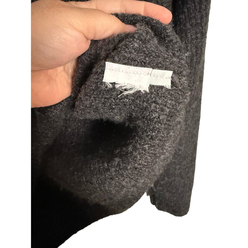 J.Crew Half Zip Dark Grey Ribbed Pullover Sweater - image 3